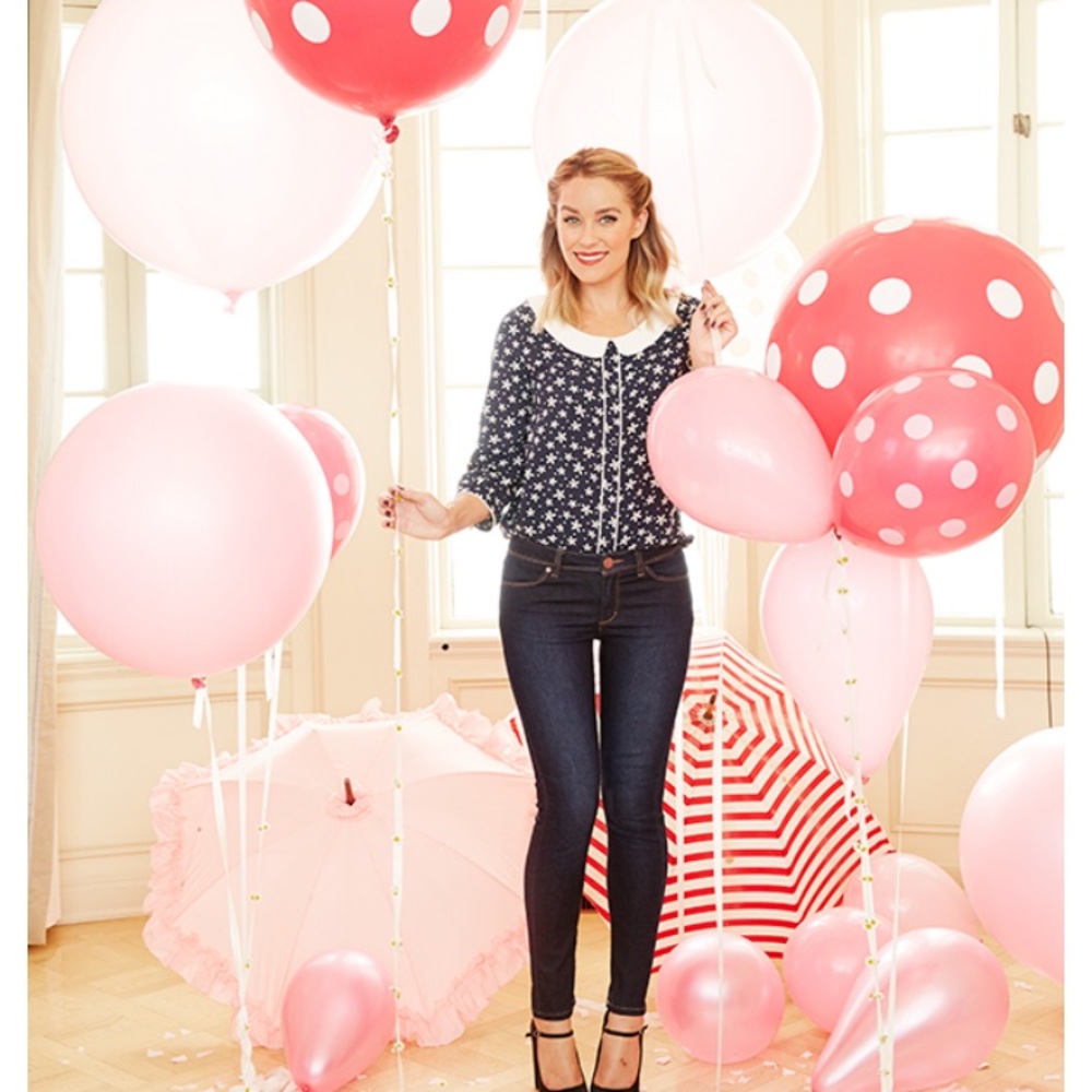 Lauren Conrad Floral Peter Pan Blouse. NWOT